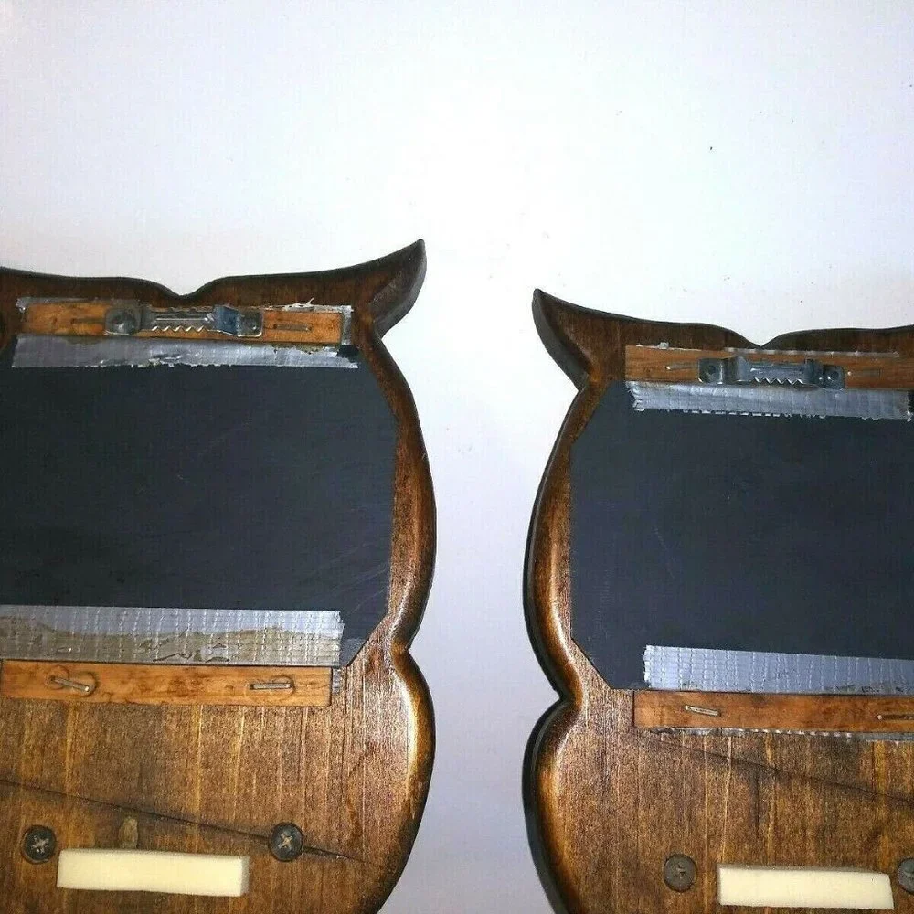 2 VTG rustic Wood Shelves Owl shelf /sconces 8.5